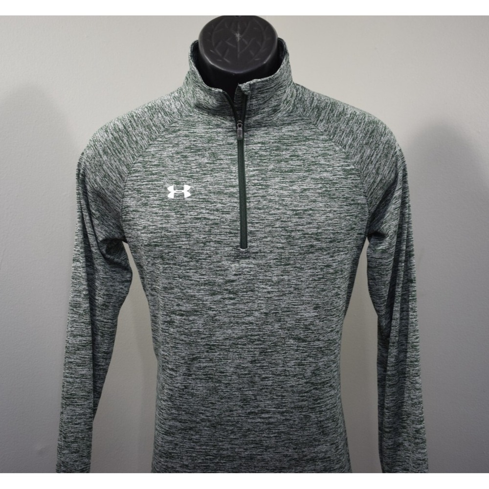Under Armour 1/4 Zip Golf Jacket Green HeatGear Loose Pullover Womens Medium